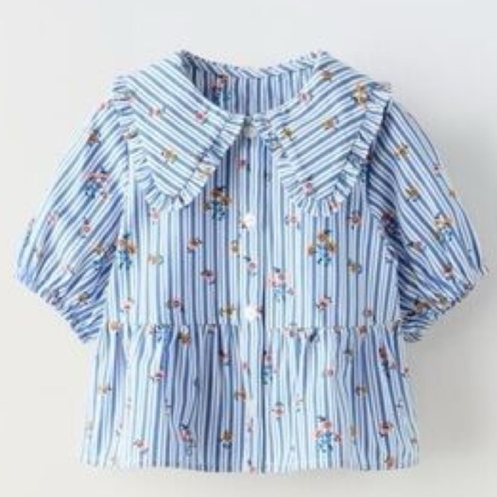 Zara toddler floral and stripe set